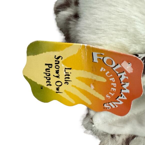 Folkmanis Little Snowy Owl Puppet 8” Interactive Harry Potter Owl Child Size - Picture 6 of 8